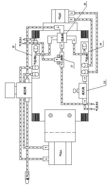 Pneumatic contact pin push bending machine