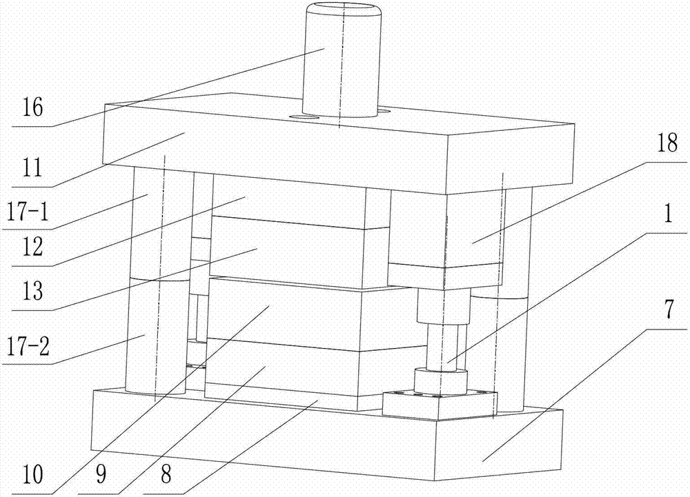 Two-way blank pressing drawing and coining integration die