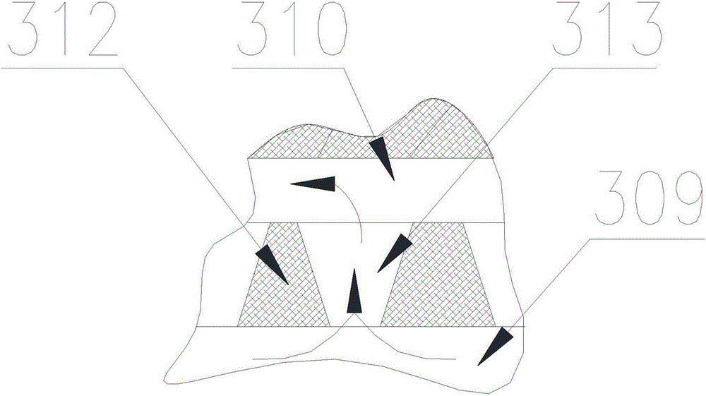 Mechanical grate type garbage gasifying and incinerating system and dovetail-shaped fly ash collecting device