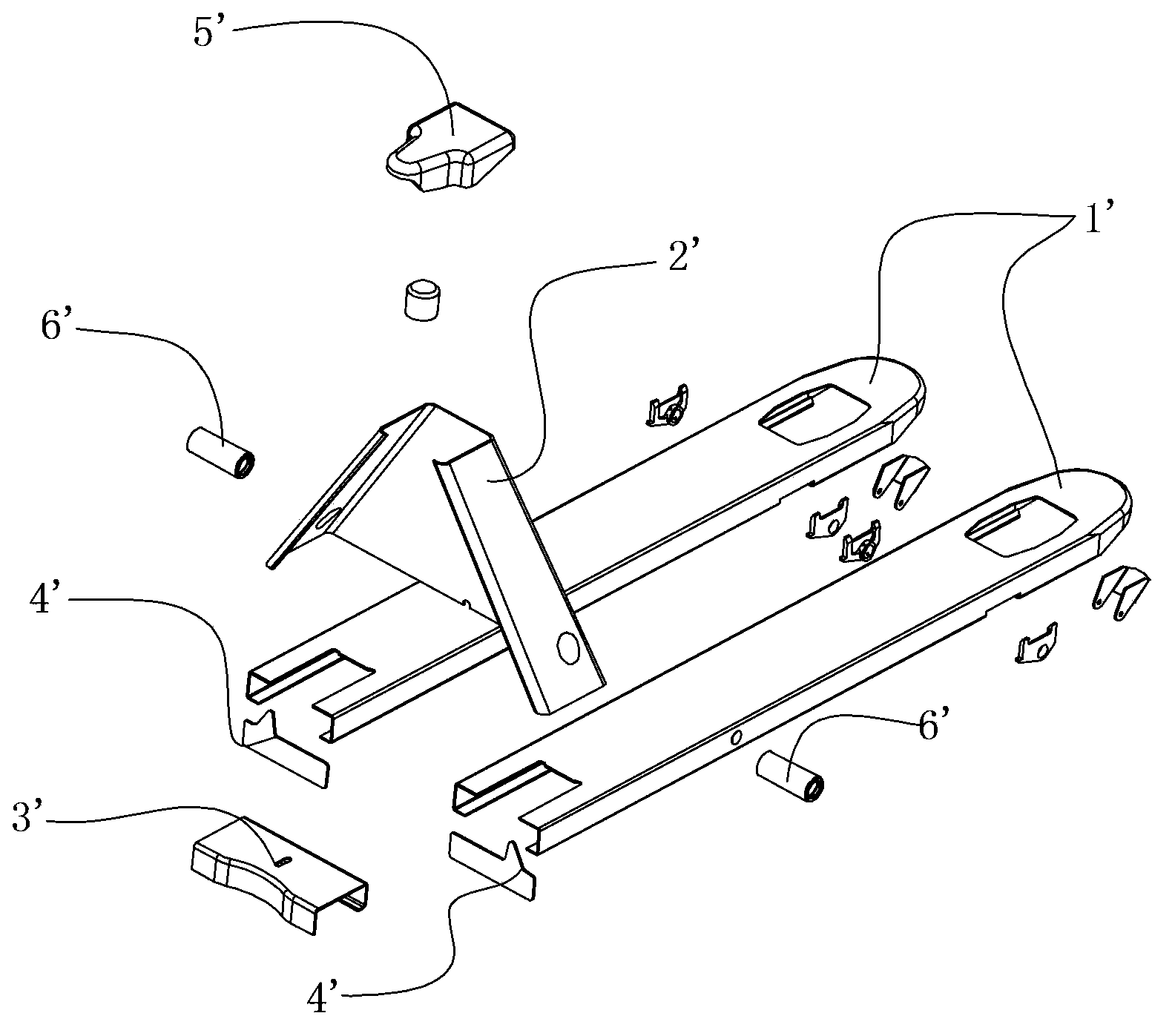 Manual tray carriage welding device