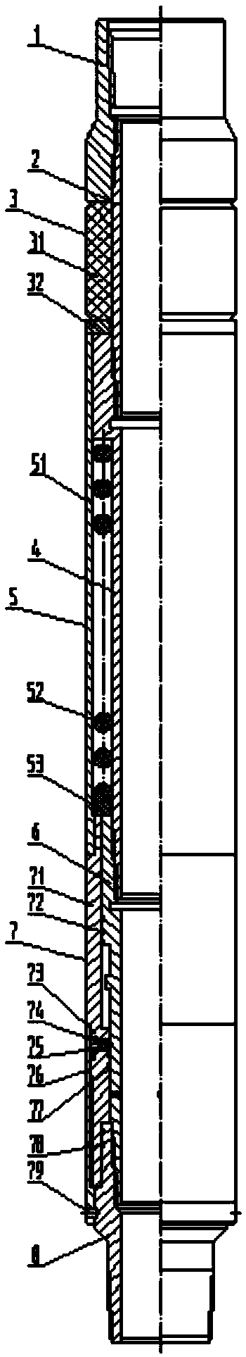 Non-throttling self-service unsealed packer