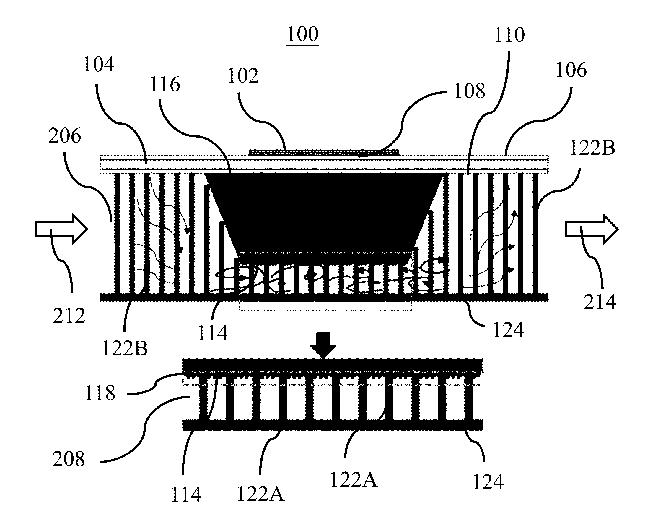 Locally Enhanced Direct Liquid Cooling System for High Power Applications