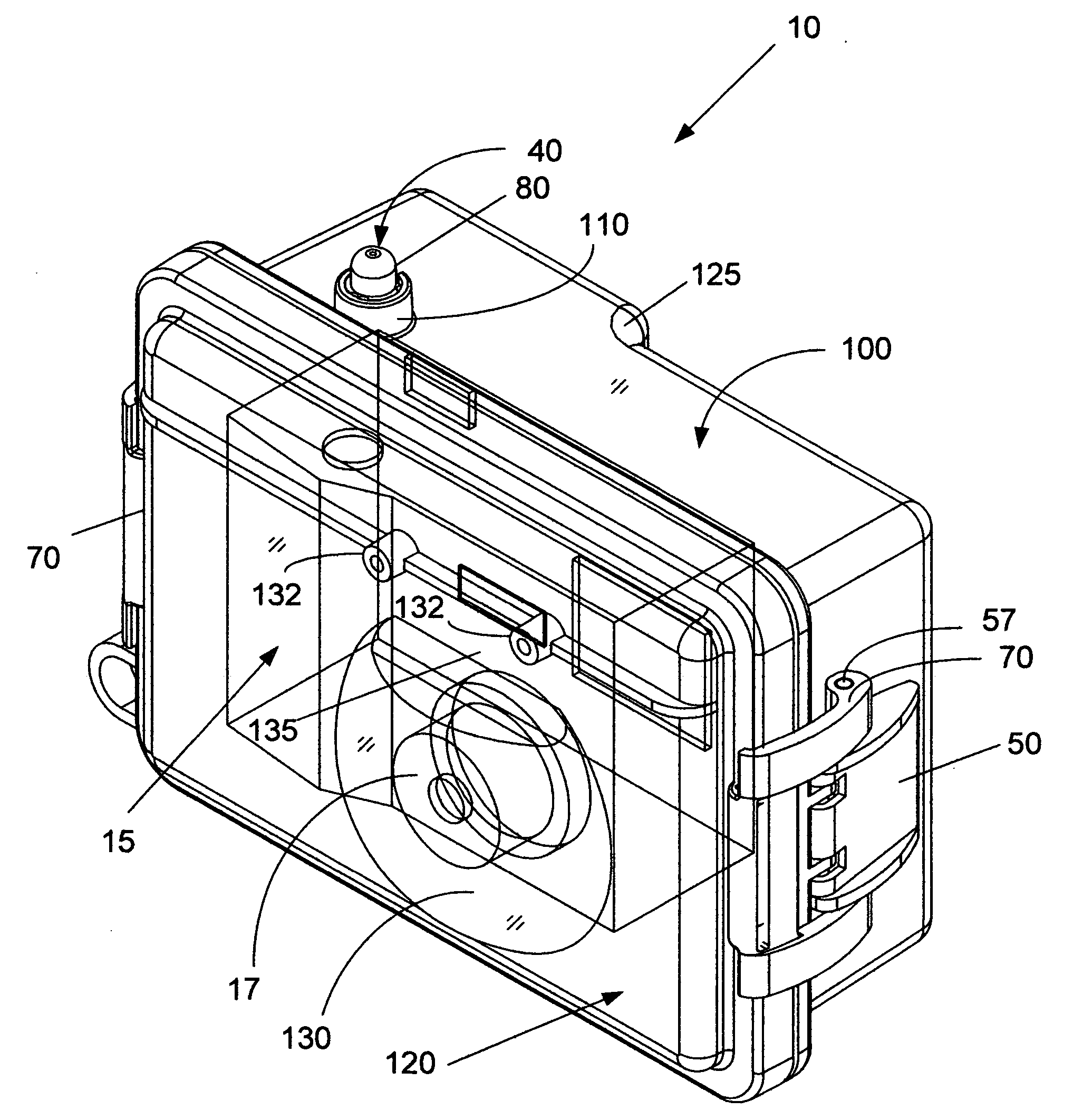 Underwater adaptive  camera housing