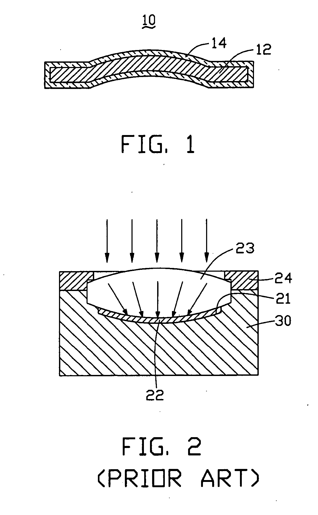 Hybrid lens and method for making same