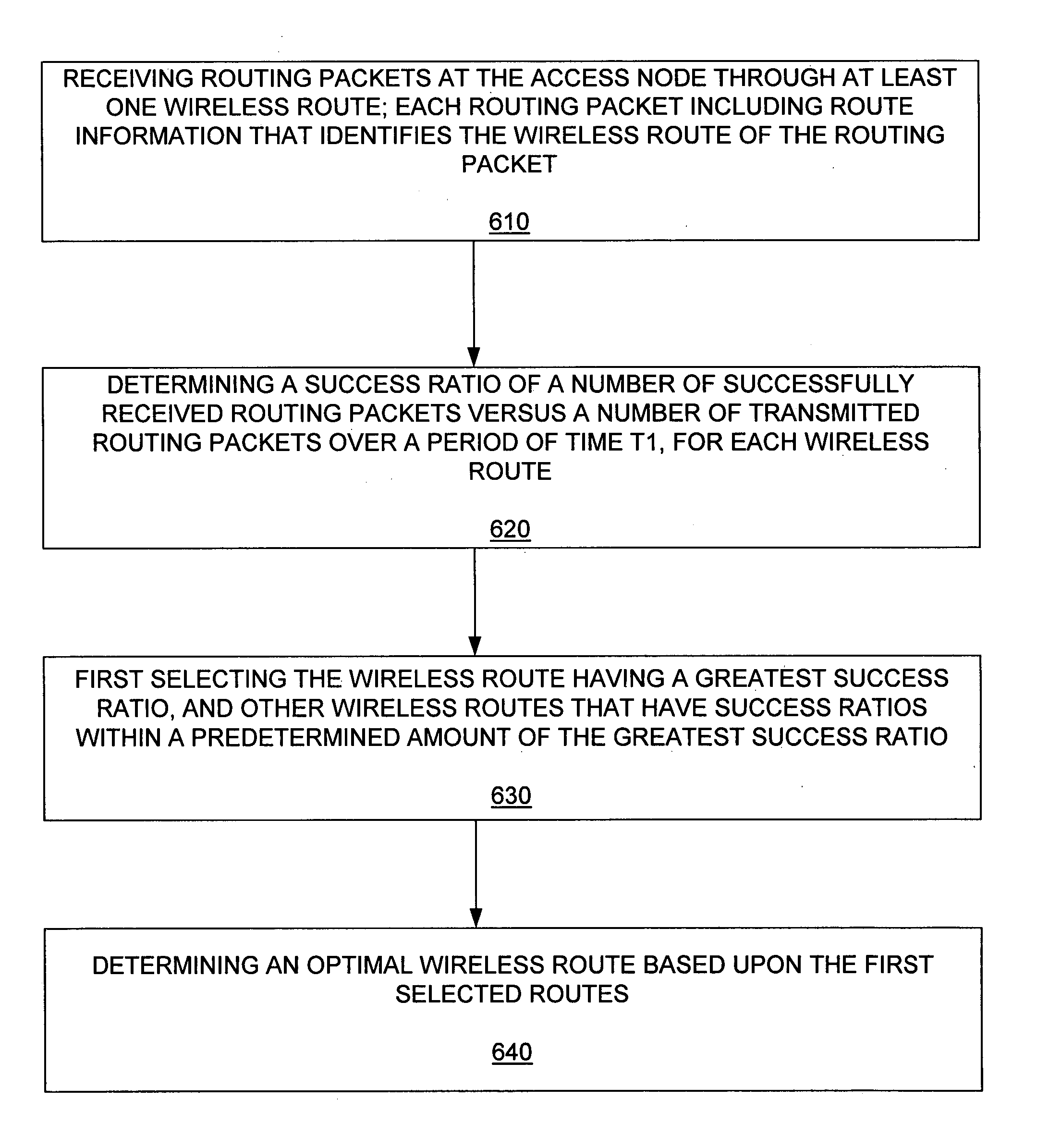 Selection of routing paths based upon path quality of a wireless mesh network