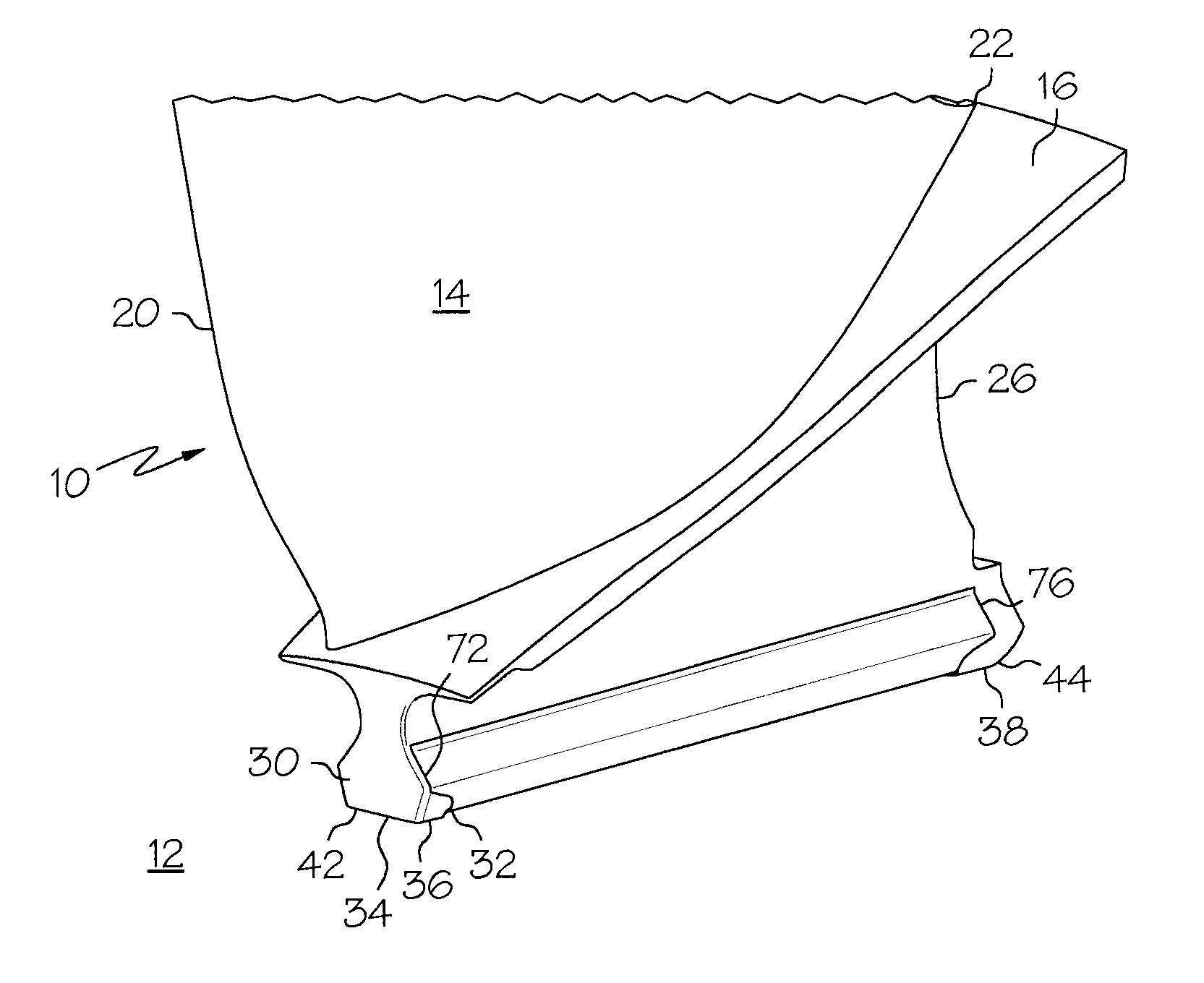 Snap on blade shim