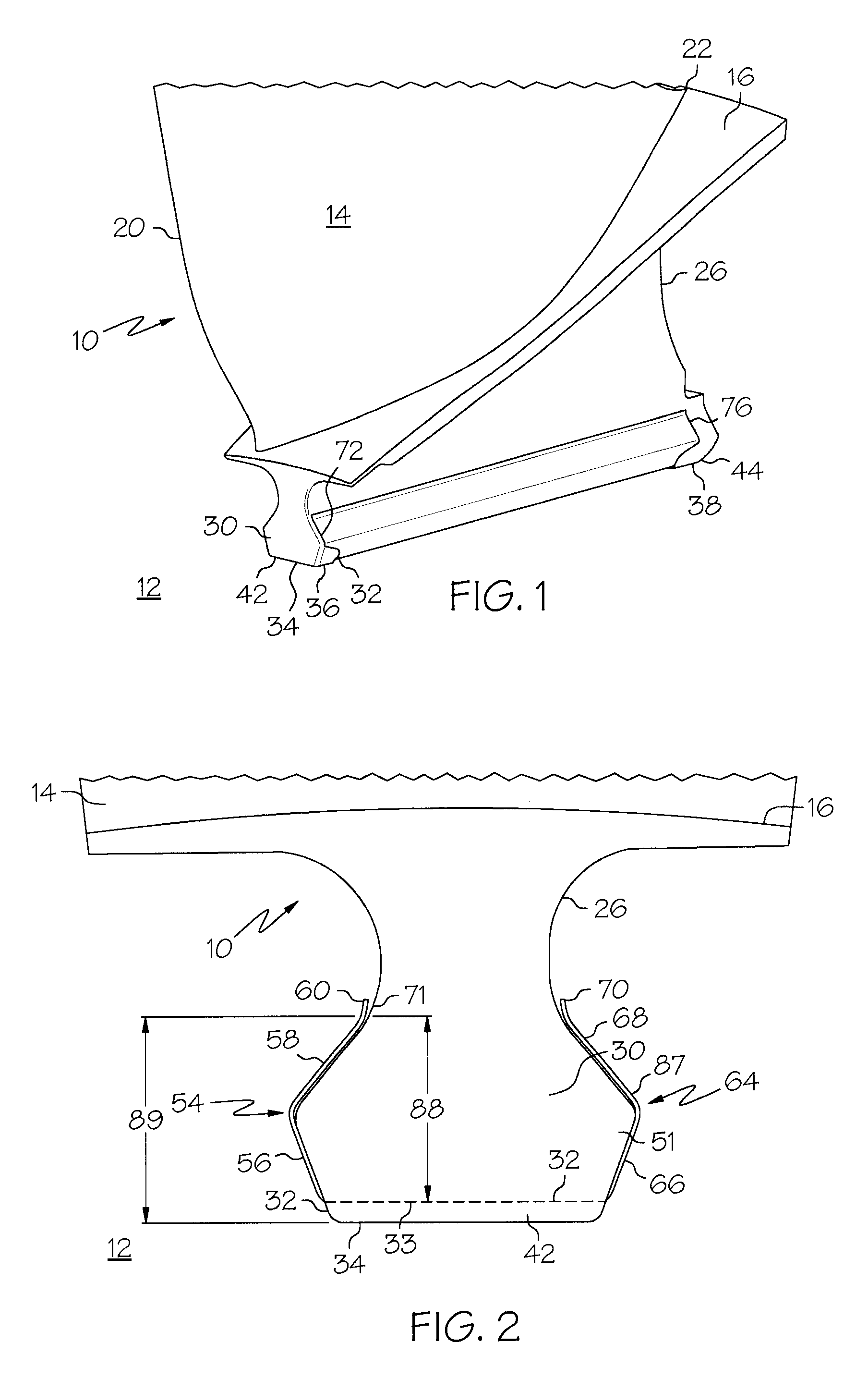 Snap on blade shim