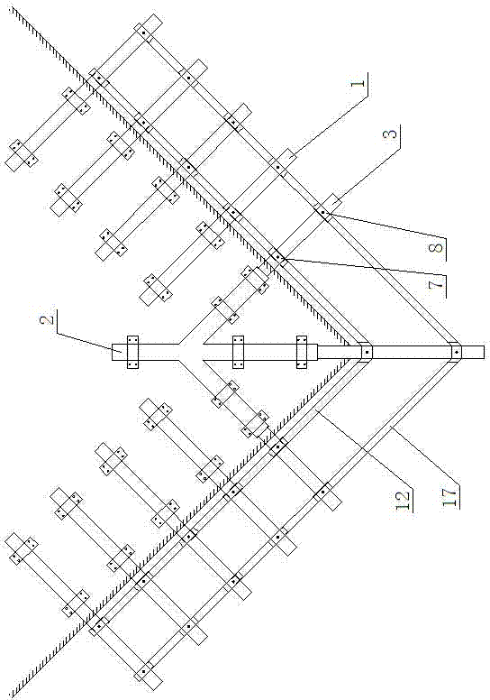 Sleeve combination tool type platform of cantilever scaffold and operating method thereof