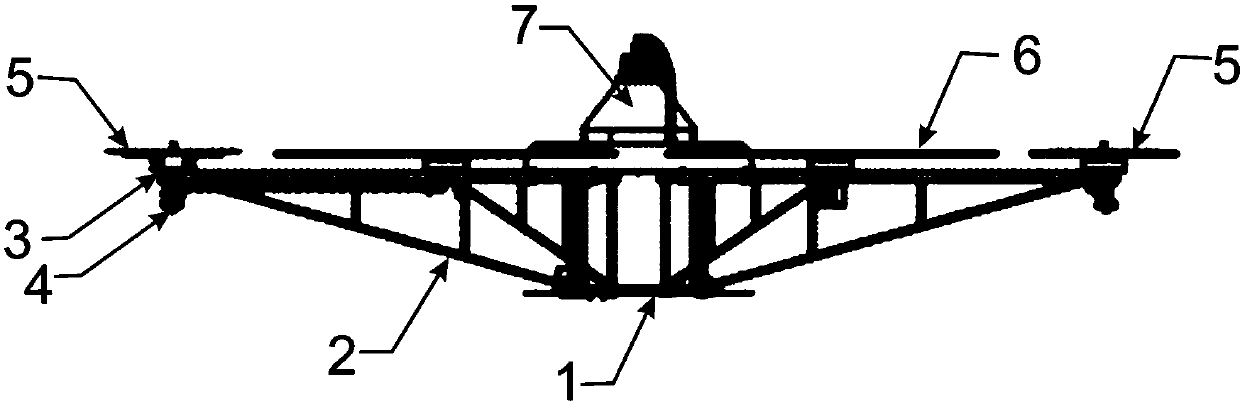 Structure and operation method of multi-axis aircraft with different propellers