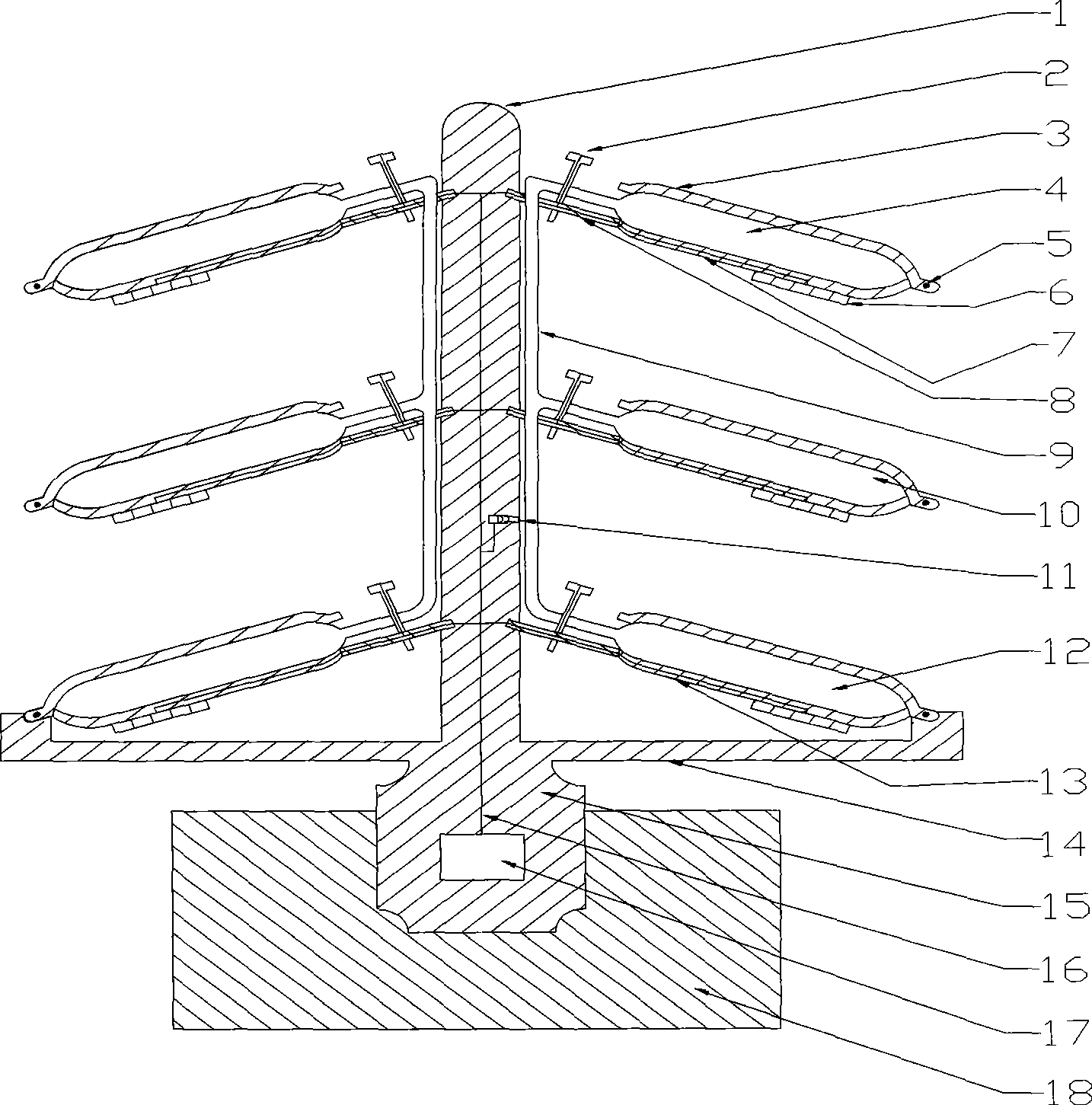 Full automatic blood component preparation device and preparation method