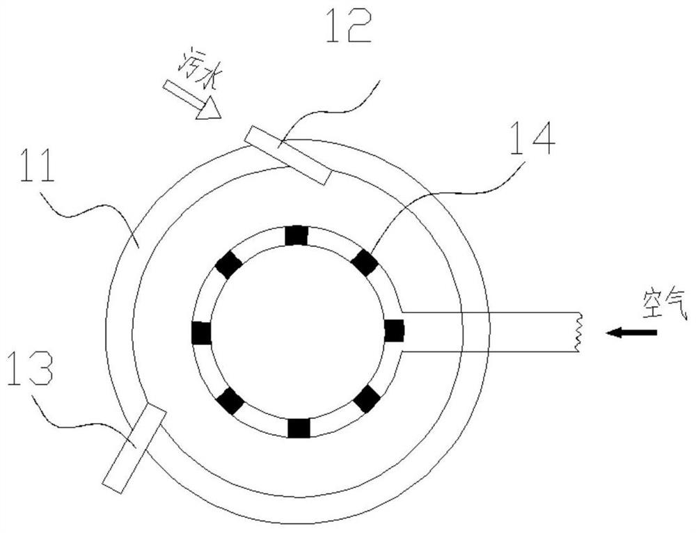 Domestic sewage treatment device and treatment method thereof