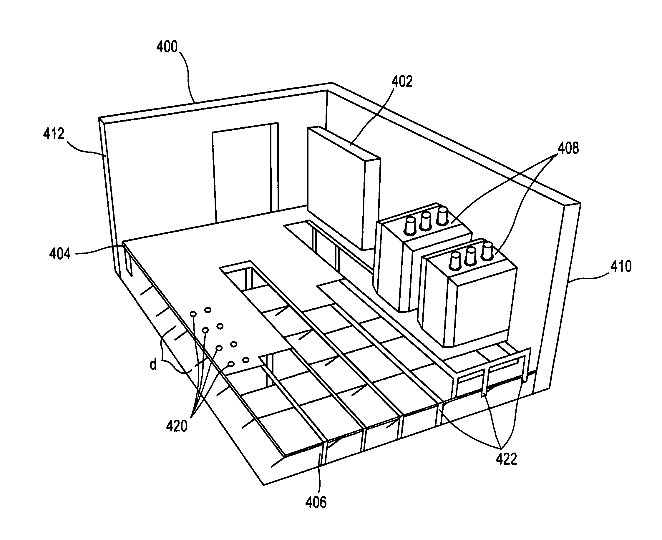 Data center having expandable or multipurpose configuration