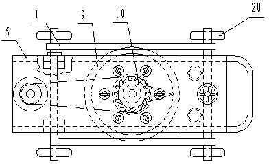 U-shaped grooving machine for pavement bending crack repairing construction