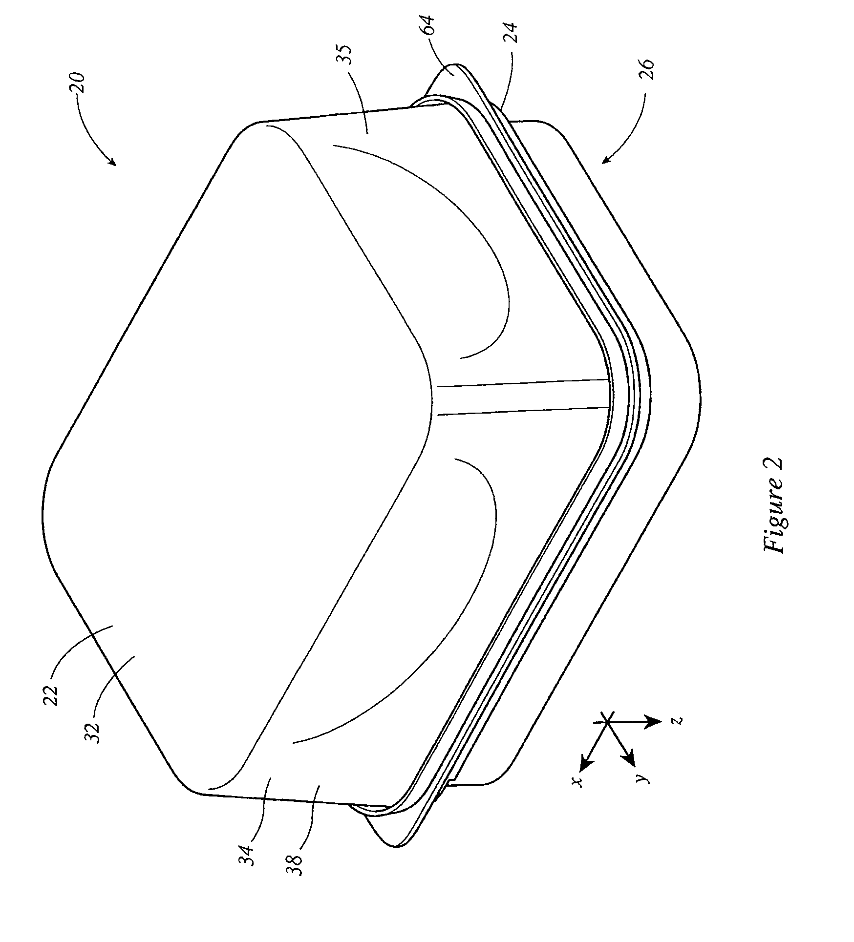 Container with thermal storage member