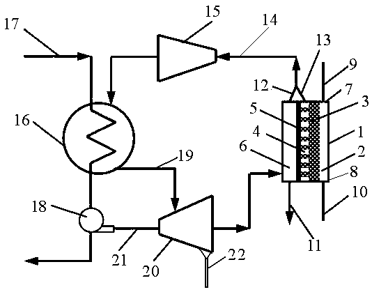 A compressed steam capillary drive seawater desalination device