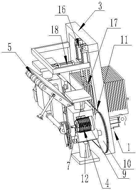 Slat automatic feeding and unloading mechanism and working method