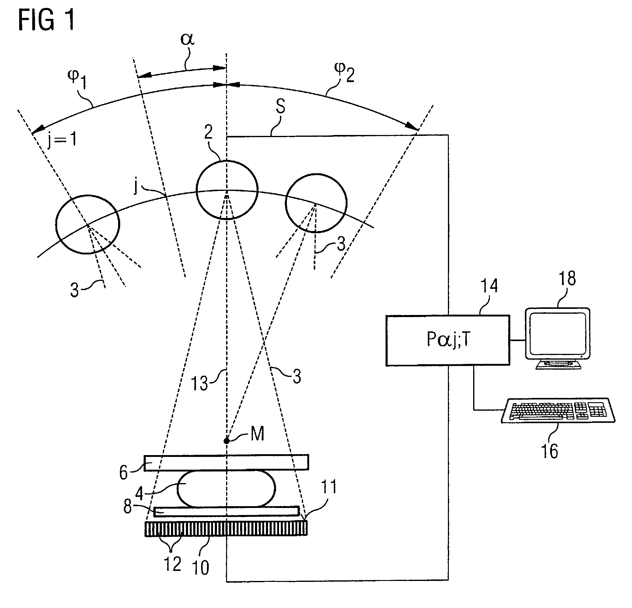 Tomographic image reconstruction method and apparatus using filtered back projection