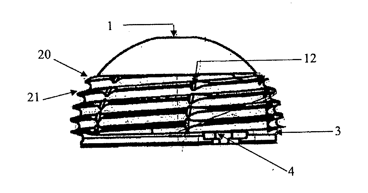 Cotyloid element of a hip prosthesis, and total hip prosthesis comprising same