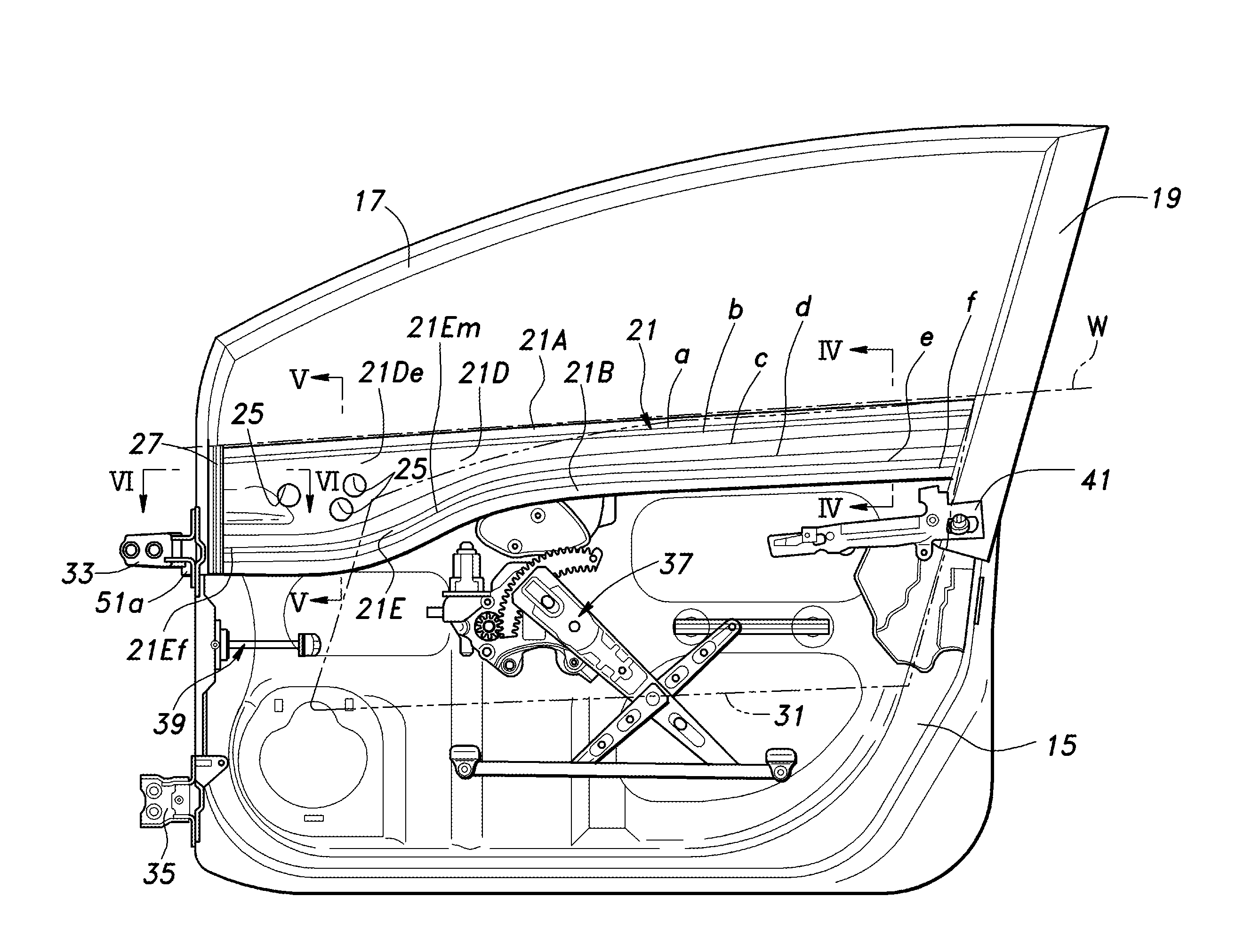 Vehicle door structure