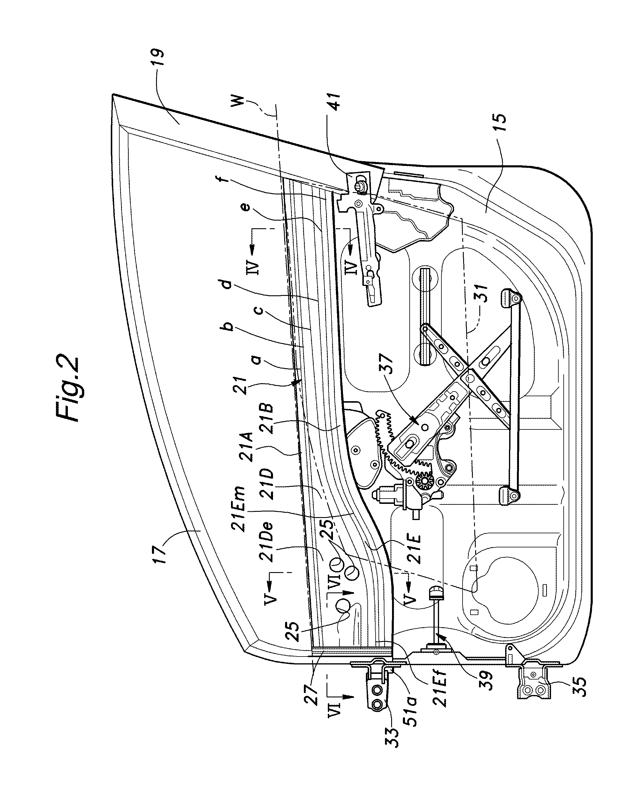 Vehicle door structure