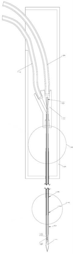 Electroporation water-cooled internal circulation bipolar ablation needle and lesion ablation device