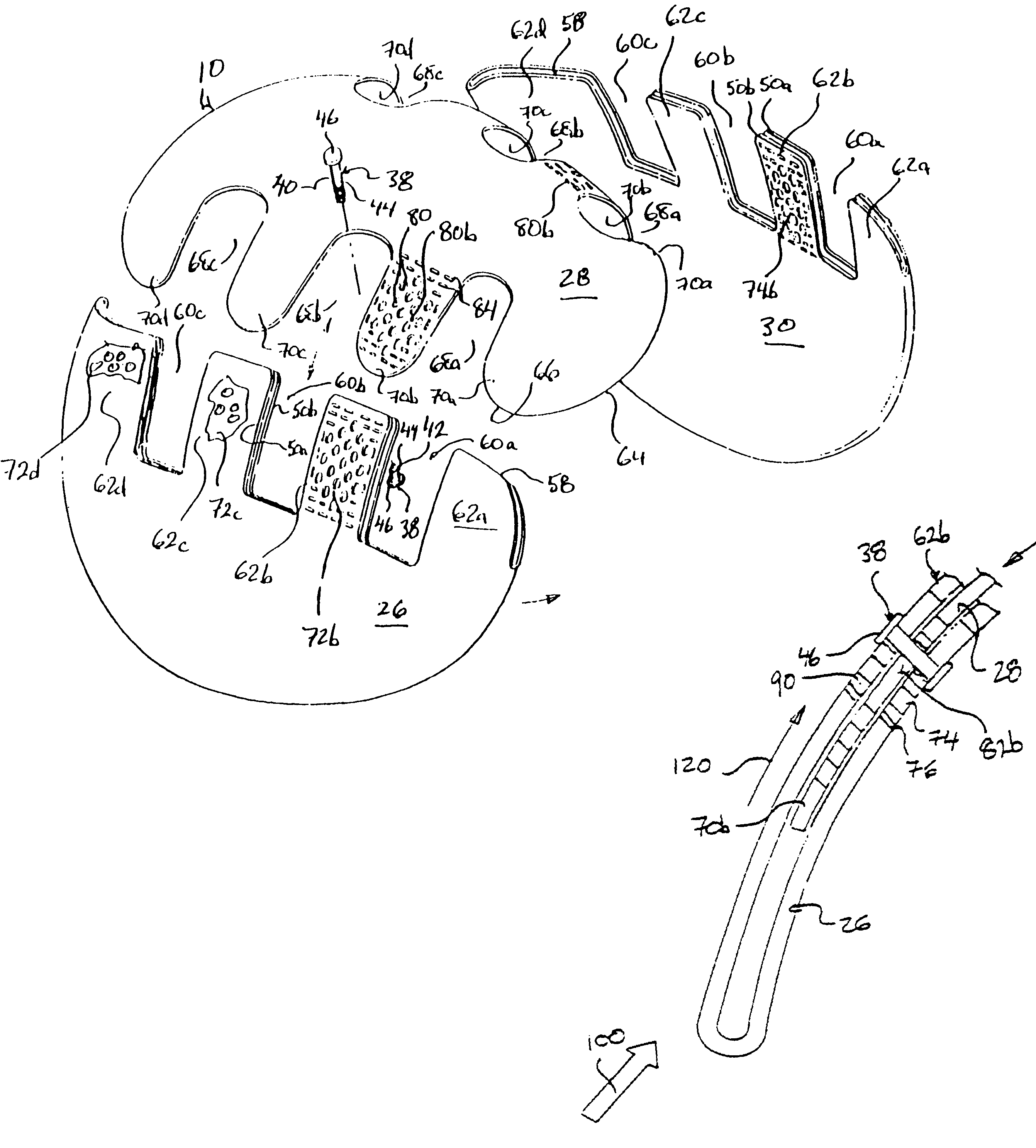 Protective head covering having impact absorbing crumple or shear zone