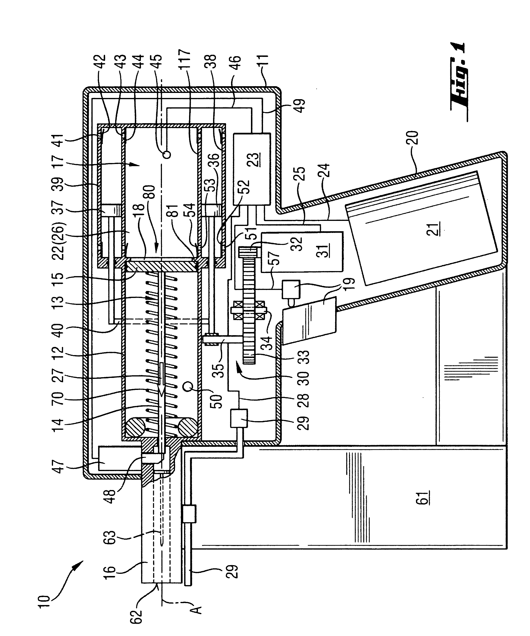 Pneumatically driven setting tool