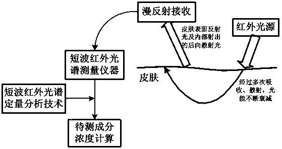 Method and device for testing skin water content by infrared spectroscopy