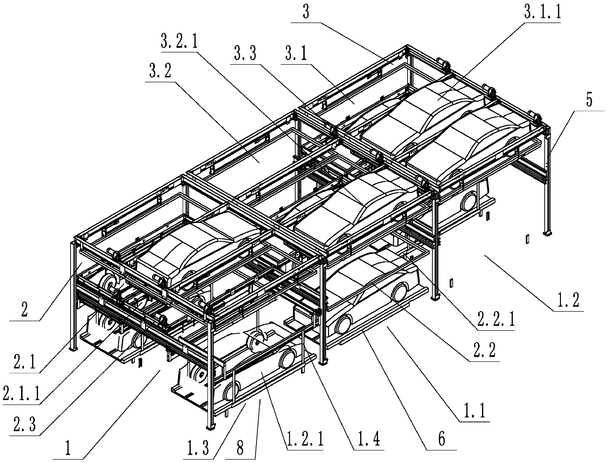 Intelligent intensive stereo garage and vehicle parking and picking-up method