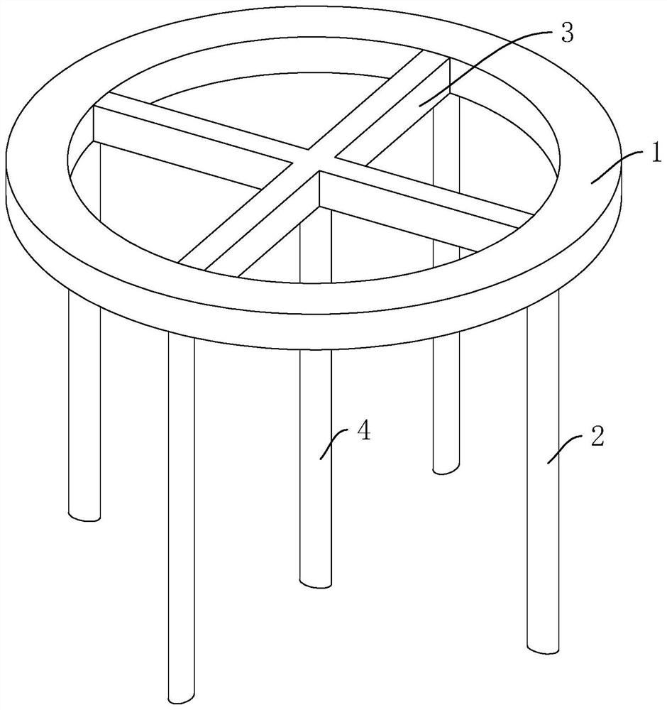 Beam supporting and column pulling construction method