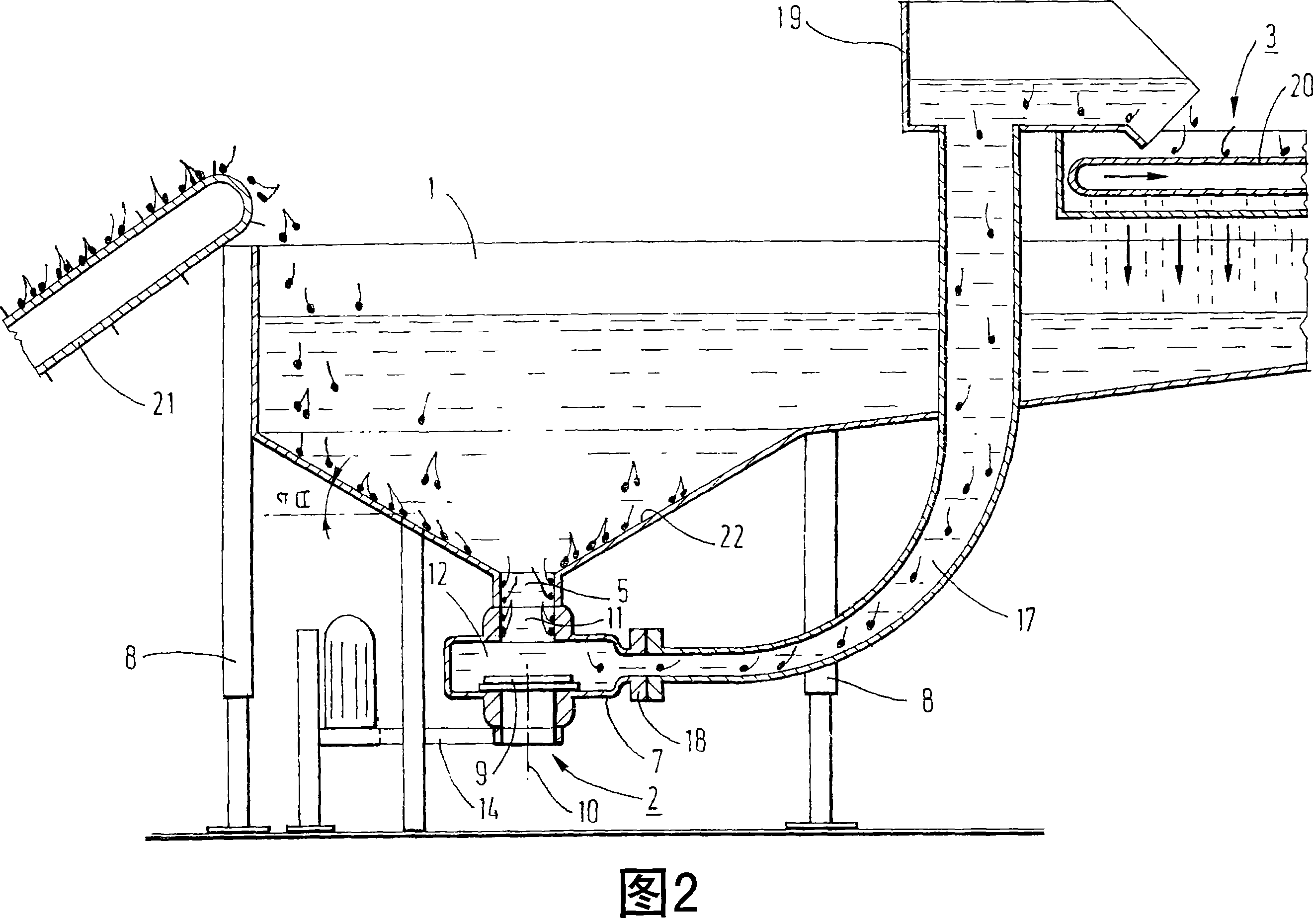 Device for separating the stalks of fruit, grouped together in clusters, from one another