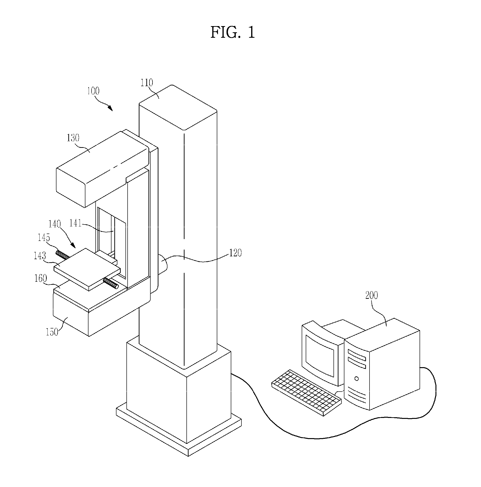 Method and apparatus for forming x-ray mammogram