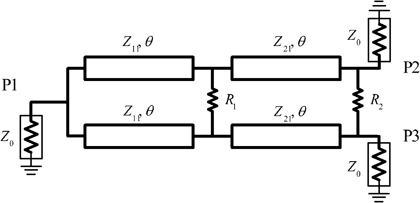 Power divider, electronic device, radio frequency front-end device and power dividing method