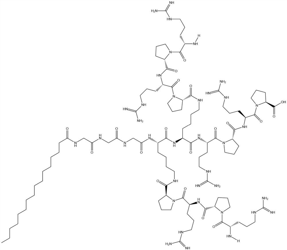 A kind of palmitic acid anti-enzymolysis antimicrobial peptide and its preparation method and application