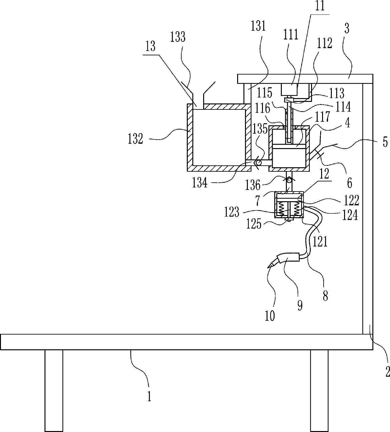 Medicine application bed for ear-nose-throat department