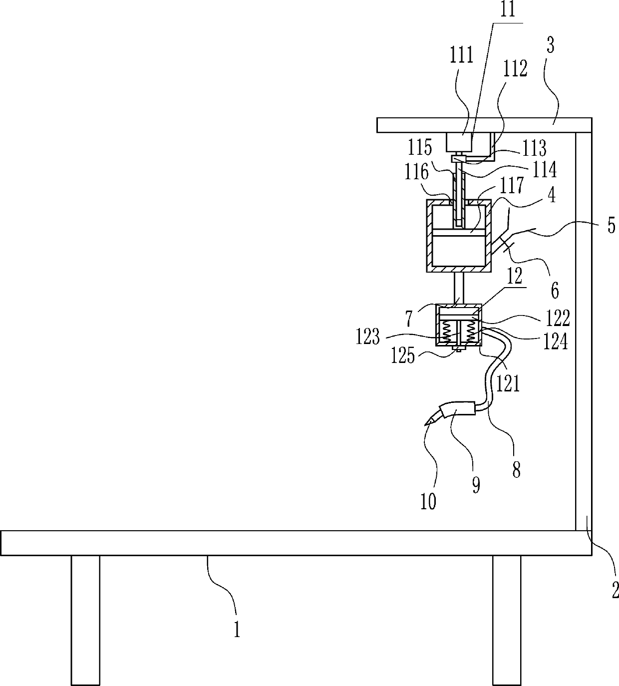 Medicine application bed for ear-nose-throat department