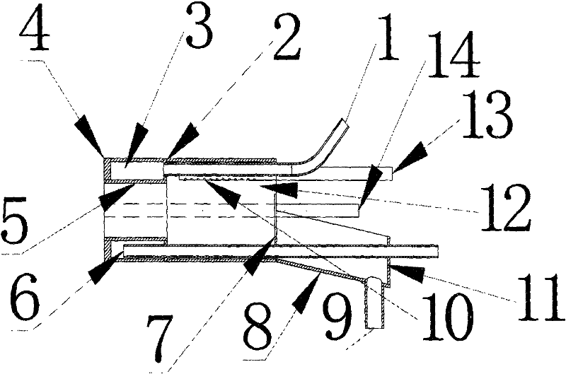 Indirect cooling and direct cooling combined electrode water jacket