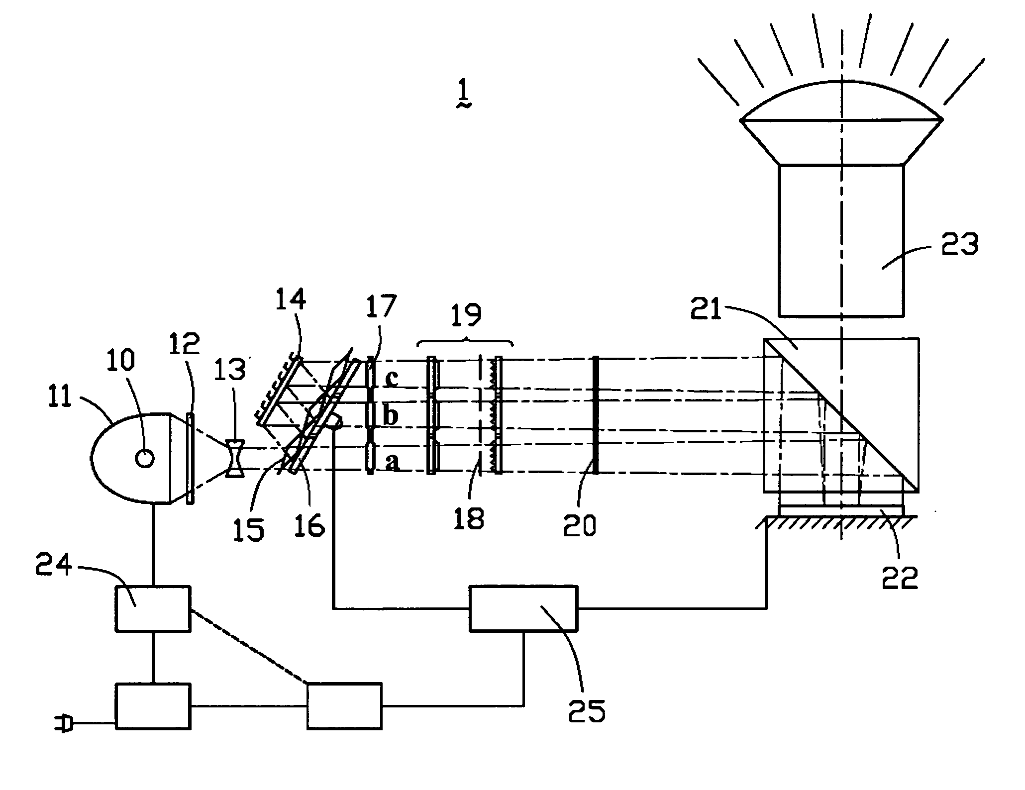 Projection display device with enhanced light utilization efficiency