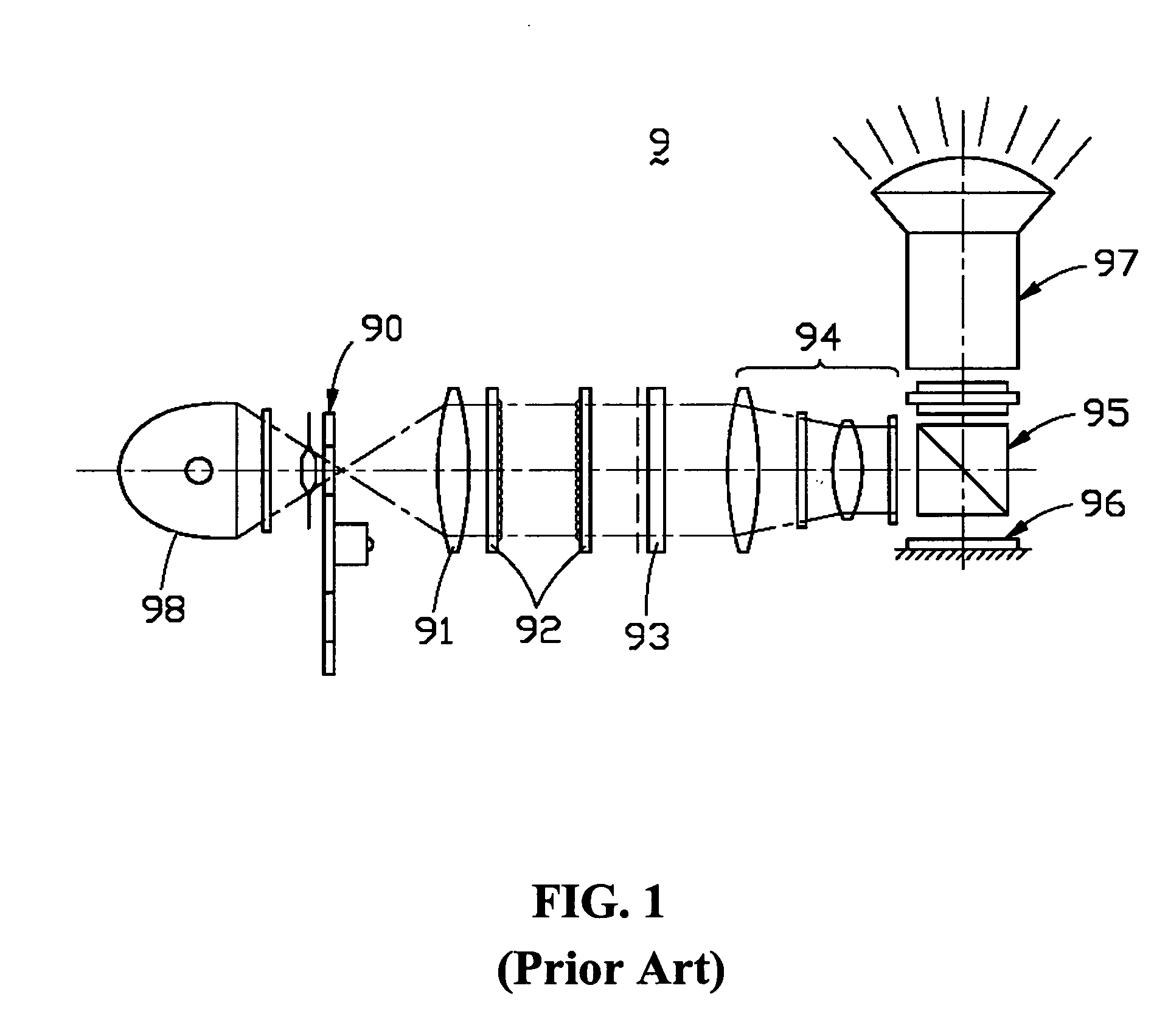 Projection display device with enhanced light utilization efficiency