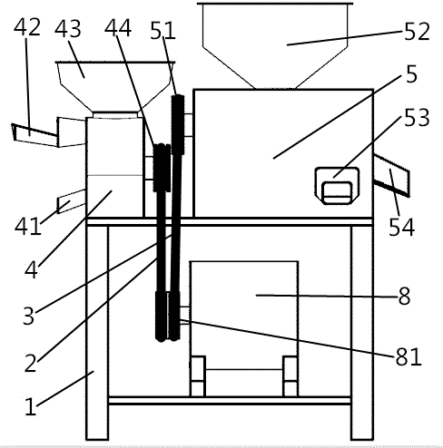 Multimode rice milling and pulverizing combination machine