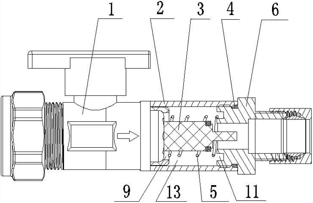 Flow limiting shutoff valve