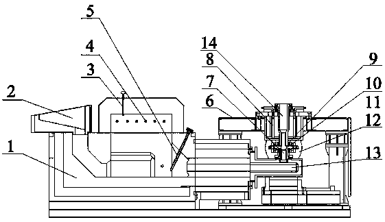 Electromagnet driving low-pressure casting molding heat balance device