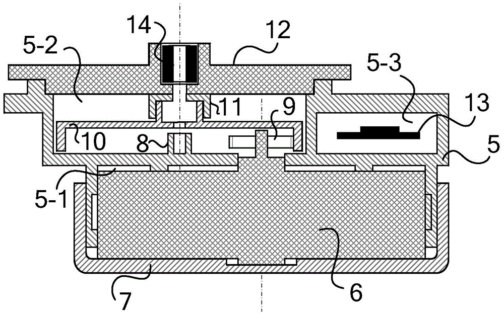 A built-in motor valve for civil gas meters