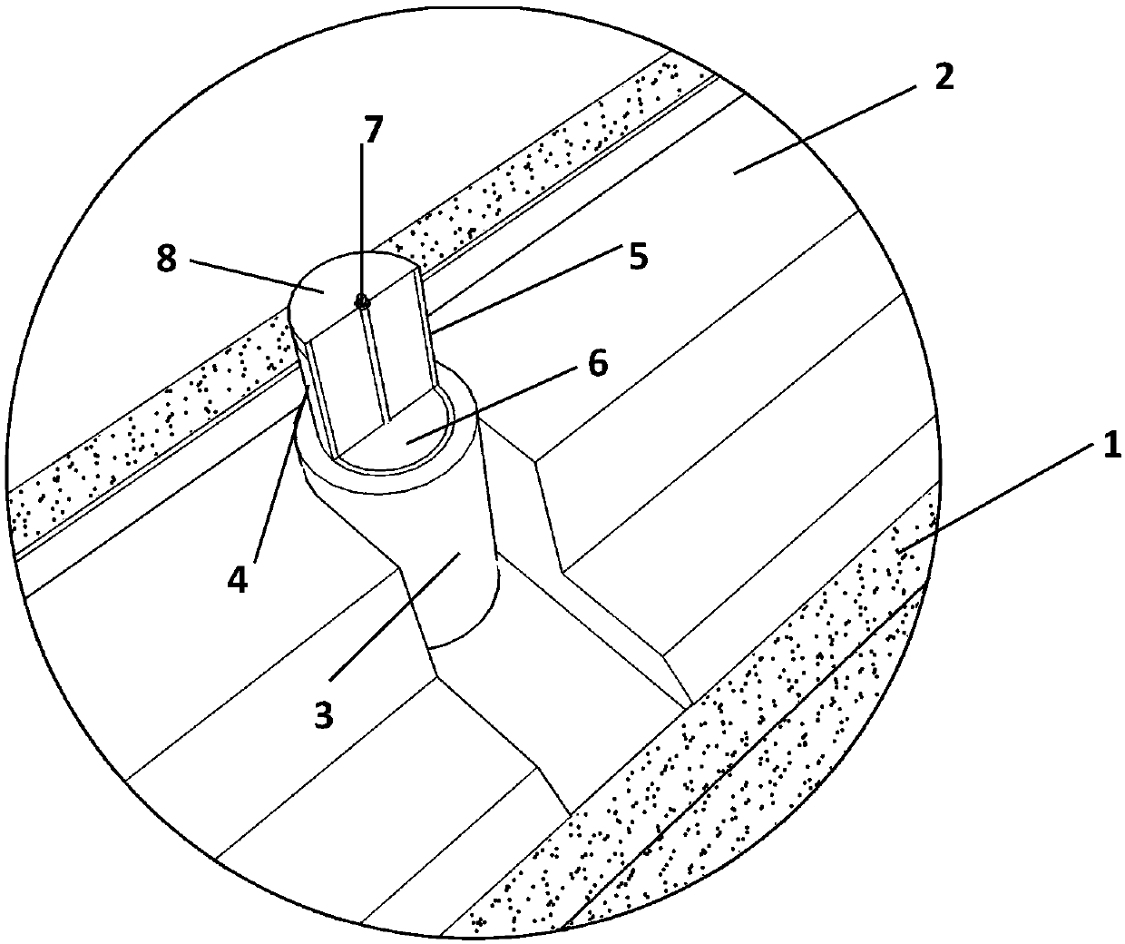 Assembled cross-shaped thermal insulation wall with lead pipe-coarse sand energy-dissipating and shock-absorbing key and its method