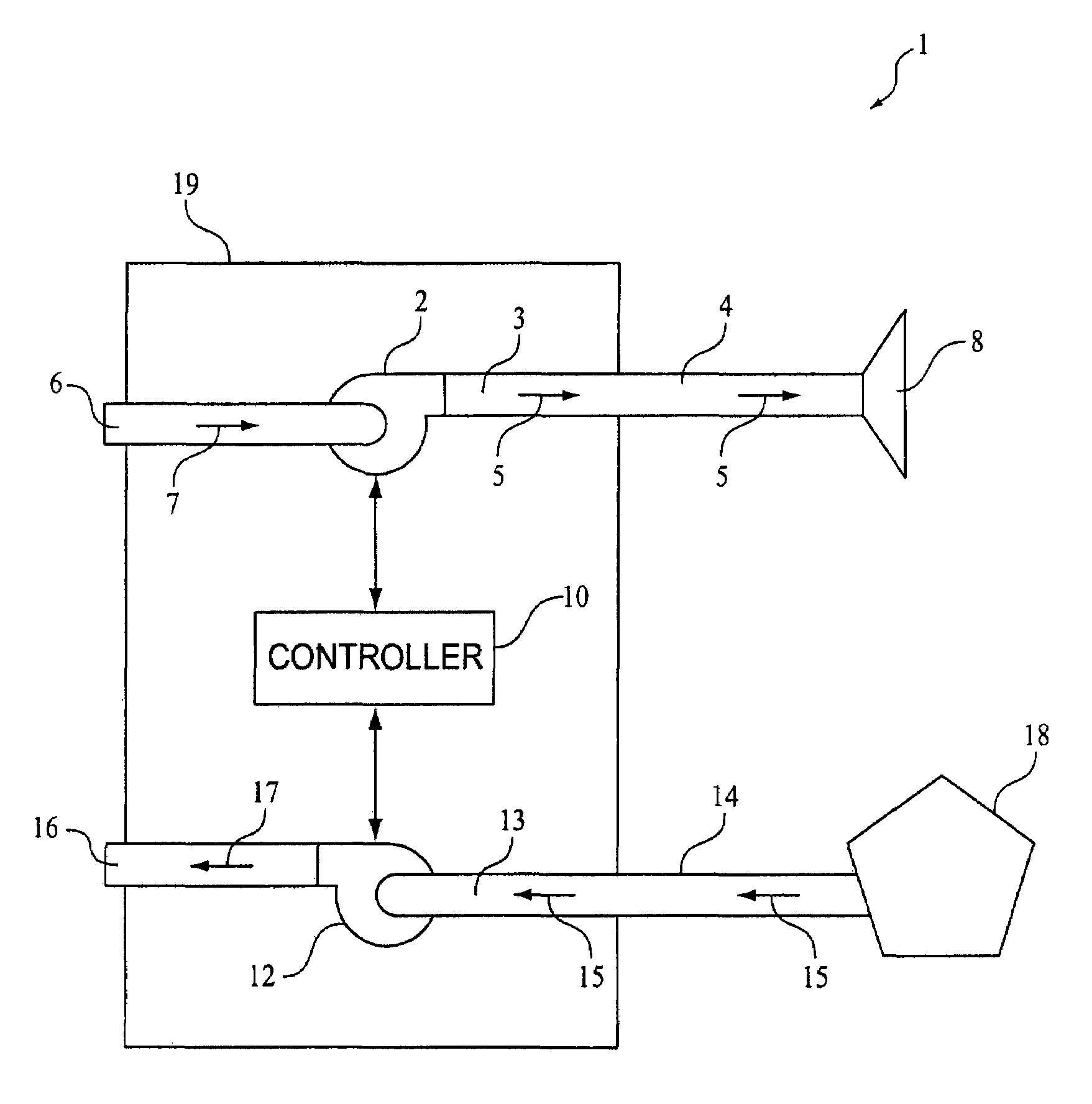 Ventilation system employing synchronized delivery of positive and negative pressure ventilation