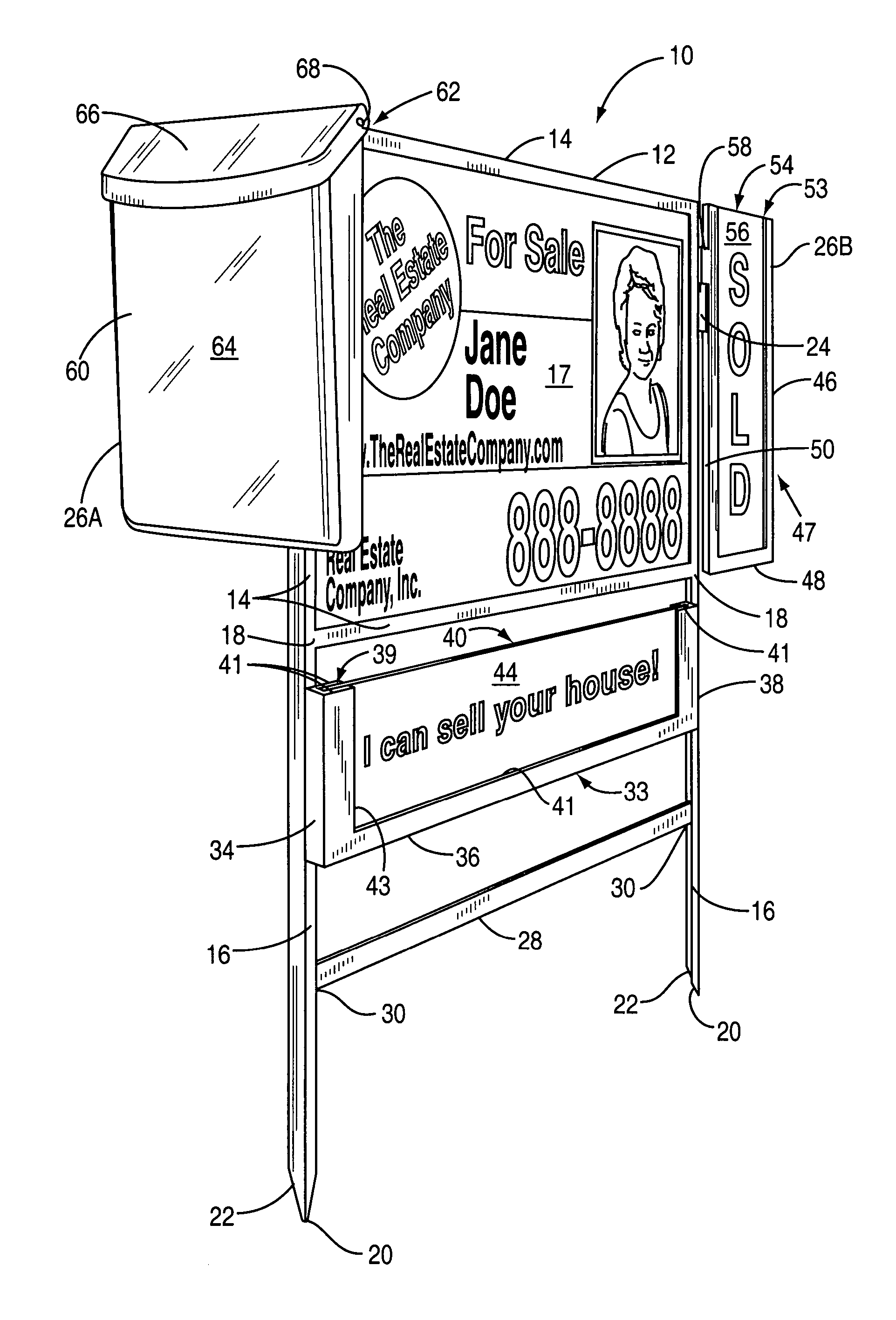 Real estate sign apparatus