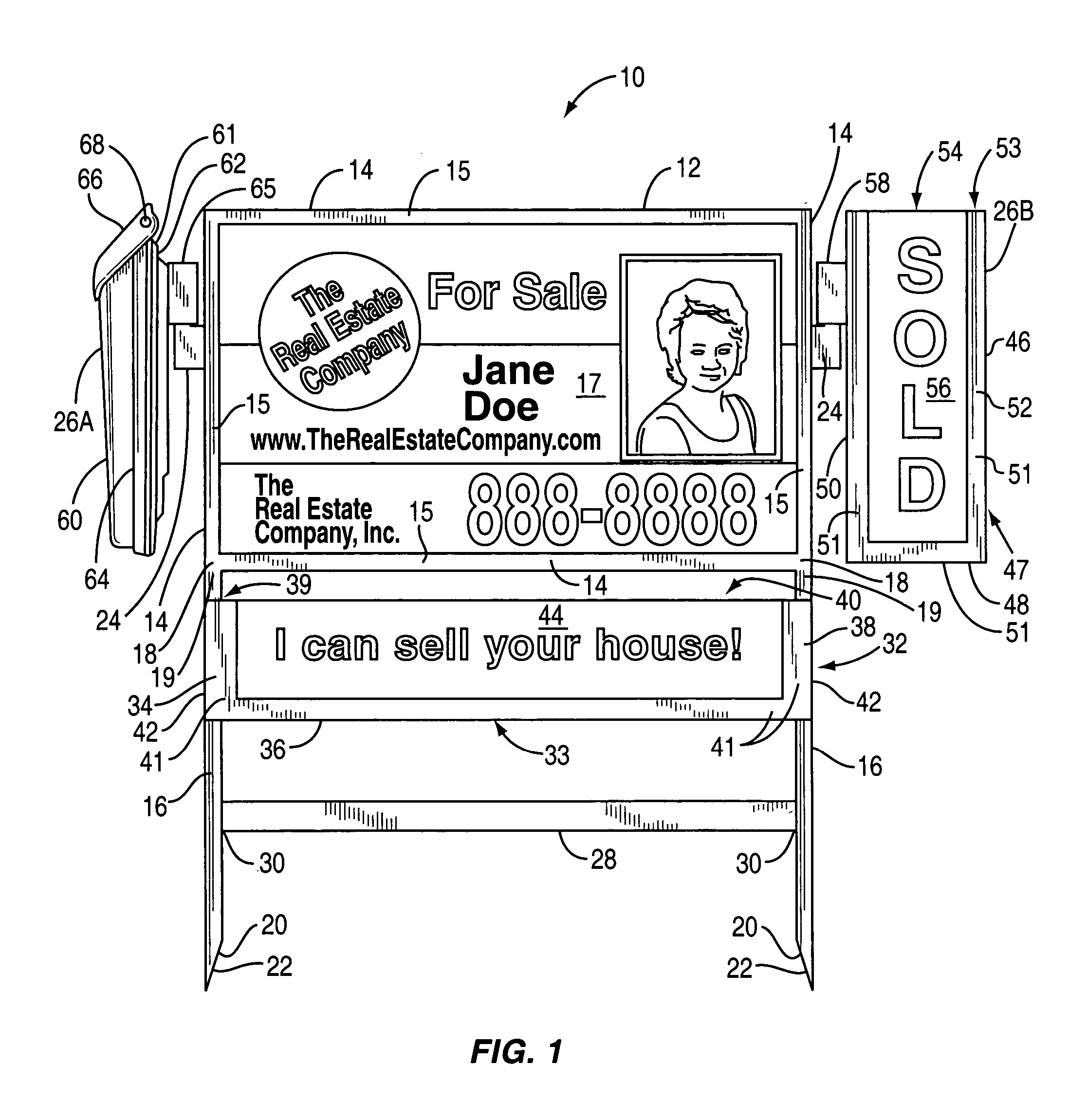 Real estate sign apparatus