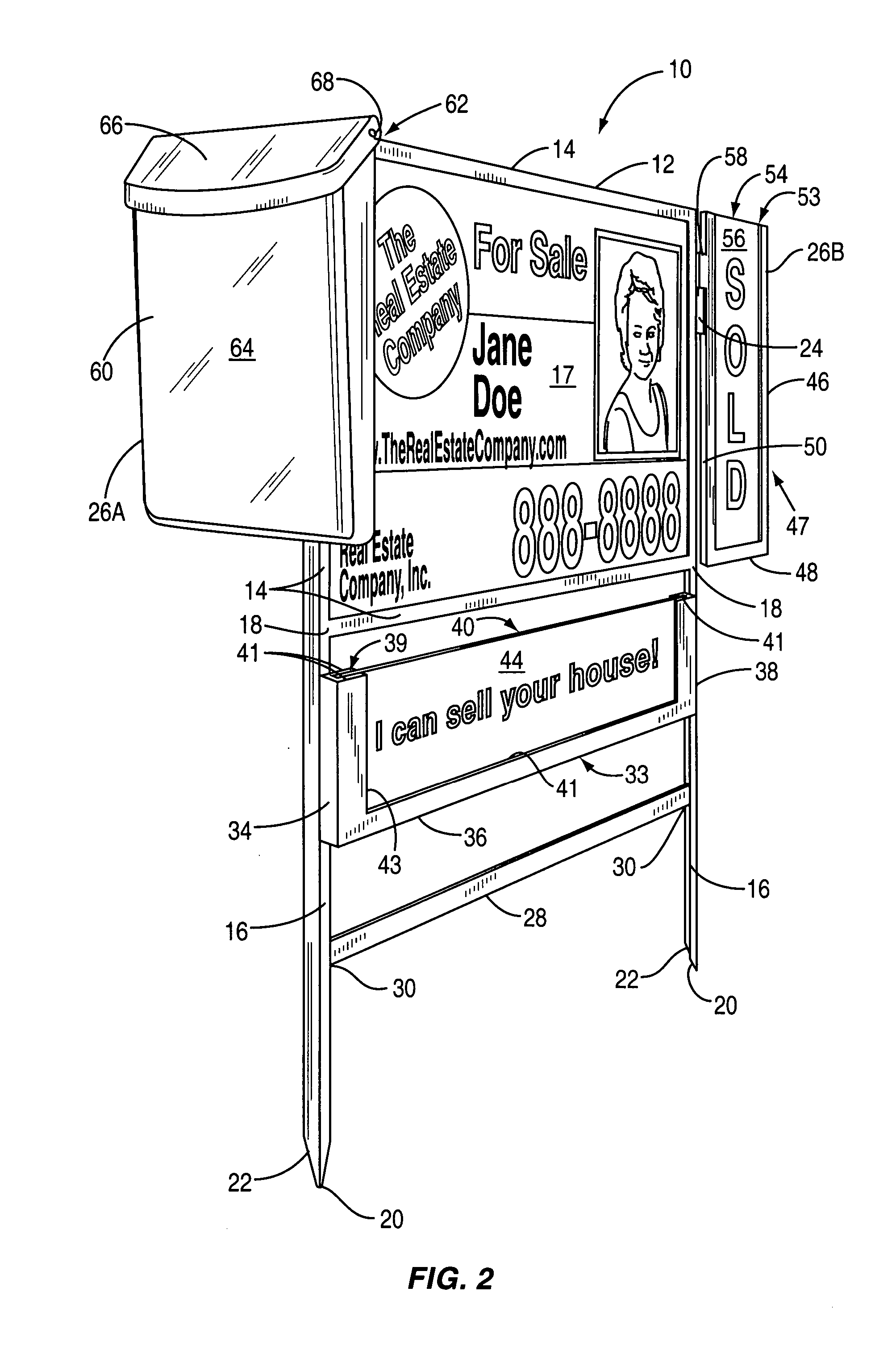 Real estate sign apparatus