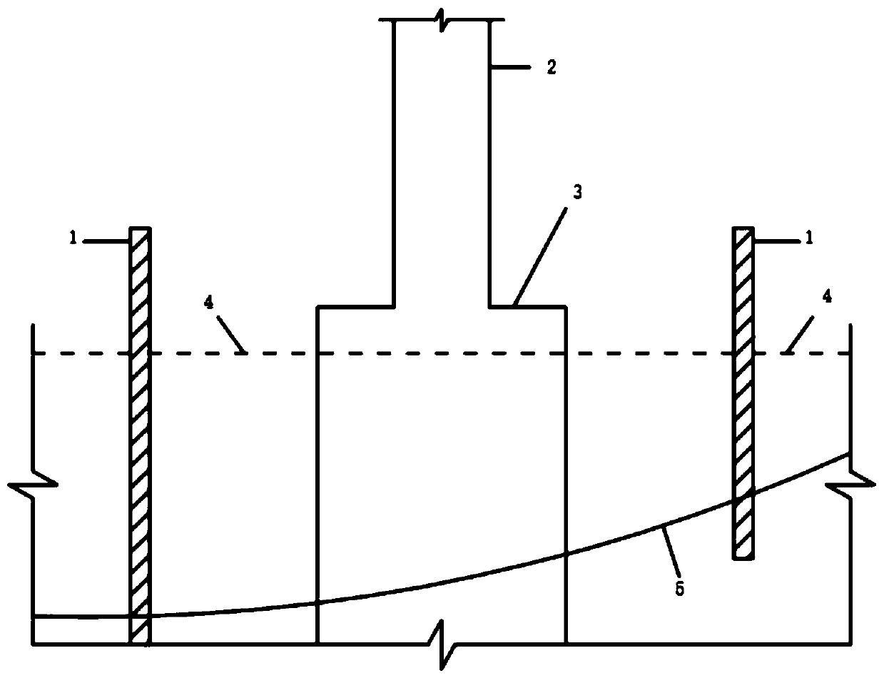 Water area bridge flexible anti-collision wall and construction method thereof