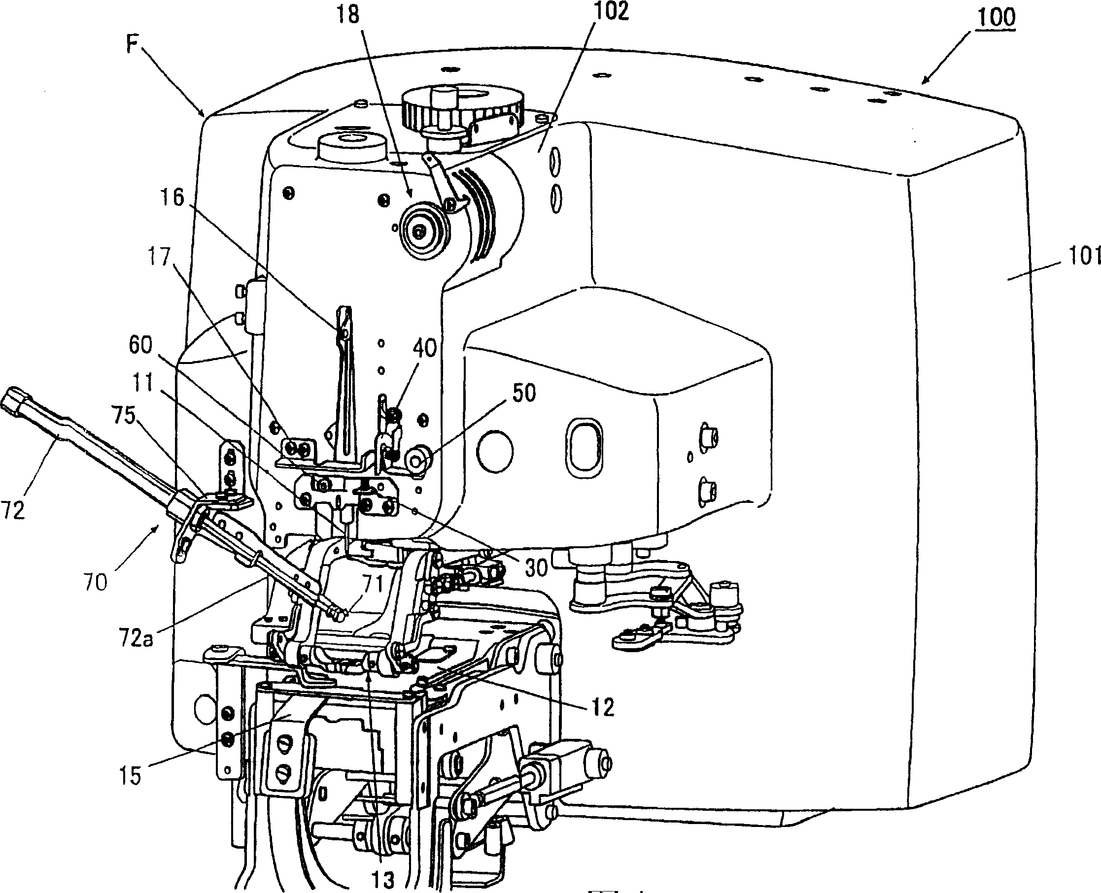 Surface thread controller of sewing machine